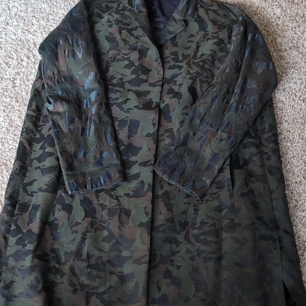 Annette Goertz Long Camo Jacket Made In Germany P2P 23 L 41.5 - Picture 5 of 7